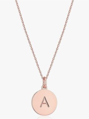 Kate Spade New York Initial A Pendant Necklace Rose Gold